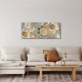 Obraz - Záhrada s vtáčikom (120x50 cm)