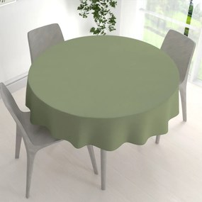 Biante Dekoračný okrúhly obrus BKU-118 Sivozelený Ø 120 cm