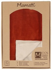 Mamatti Detská obojstranná deka VELVET, 80 x 90 cm, Baby Fox - hnědá/cappuccino 80 x 90 cm