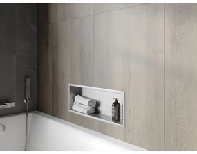 Mexen X-Wall-R, polička na zapustenie na obklad s golierom 60 x 20 cm, oceľová, 1910602010