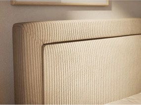 Béžová boxspring posteľ s úložným priestorom 180x200 cm Fresco – Maison de Rêve