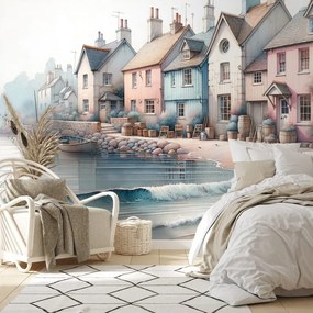 Fototapeta pastelové prímorské domčeky