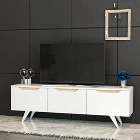 TV stolík/skrinka Praga (biela). Akcia -16%. Vlastná spoľahlivá doprava až k Vám domov. 1067139