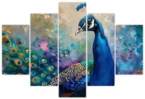 Obraz - Maľba páva (150x105 cm)