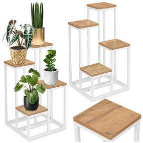 Stojan na kvety MORGEN CRAFT biely