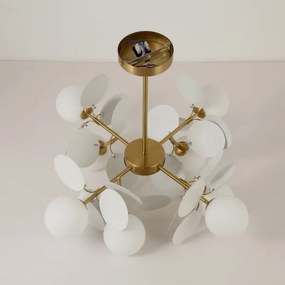 Brilagi - Luster na tyči BALMO 8xG9/9W/230V pr. 60 cm zlatá/biela