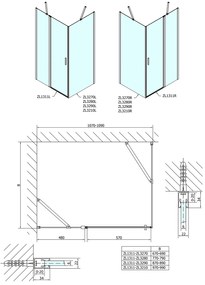 Polysan Polysan, Zoom Line obdĺžniková sprchová zástena 1100x800mm L/P varianta, ZL1311ZL3280