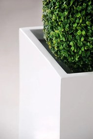 Kvetináč BLOCK, sklolaminát, 30x30x30 cm, biely mat