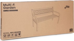 MultiGarden Drevená záhradná lavička s ažurovým operadlom 118x52 cm MultiGarden