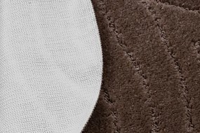 Kúpeľňový koberček SUPREME WAVES vlny, hnedý kruh