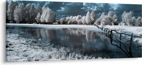 Obraz - Zamrznutá krajina (120x50 cm)