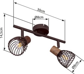 Globo 54817-2 - Bodové svietidlo ISABELLE 2xE14/40W/230V