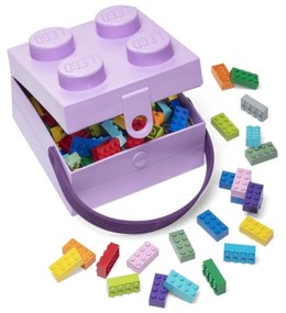 Fialový úložný box s rukoväťou LEGO®