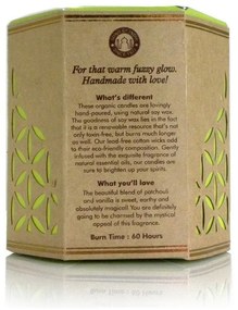 Prírodná vonná sójová sviečka 200g v jantárovom skle, Patchouli Vanilla