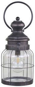 Francúzsky stajňový lampáš so žiarovkou a časovačom French Stable - Ø 16,5*36 cm