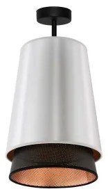 Duolla - Prisadený luster BELL SHINY 1xE27/15W/230V pr. 25 cm strieborná/čierna