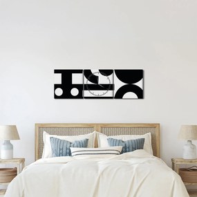 Obraz - Geometrická abstrakcia N⁰3 (s hodinami) (90x30 cm)