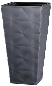 Kvetináč Diva Slim Štvorec 30 antracit