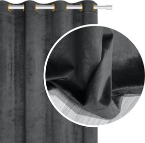 Velúrový záves SOFT VELVET grafitový 140x250 cm