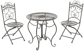 Súprava kovových stoličiek a stola Indra (SET 2+1) - Bronzová