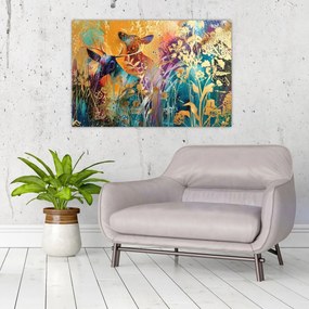Obraz - Abstraktná maľba prírody (90x60 cm)