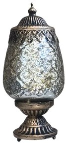 LED medený kov s patinou stolná lampa