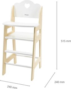 Drevená stolička pre bábiky Viga 44237 PolarB