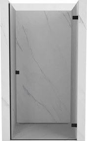 Mexen Lunar-B pravé sprchové dvere 60 cm, priehľadné, čierne - 832-060-000-70-00-P