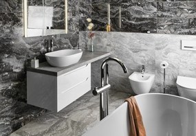 Sapho Sapho, WAVE dvojumývadlová skrinka 149,7x50x47,8cm, biela/dub cuneo, WA150-3025