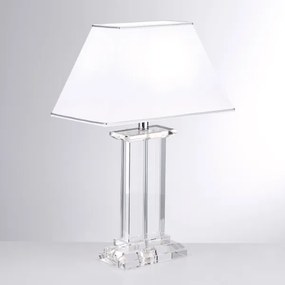 Orion LA 4-1202 - Krištáľová stolná lampa VERONIQUE 1xE27/60W/230V biela/číra