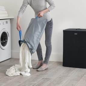 Antracitovosivý látkový/plastový kôš na bielizeň 2x45 l Tota – Joseph Joseph