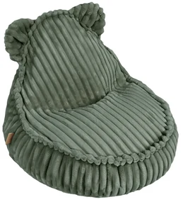 MeowBaby® Churros Kids sedací vak s uškami, Olive Sage Green