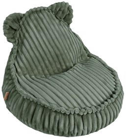 MeowBaby® Churros Kids sedací vak s uškami, Olive Sage Green