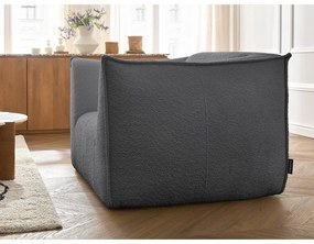 Tmavosivé kreslo z textílie buklé Giorgia – Bobochic Paris