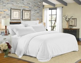 Hotelové obliečky z mikrovlákna JASMINE PURE biele - prúžok 1 cm, hotelová kapsa Rozmer obliečky: 70 x 90 cm | 140 x 200 cm