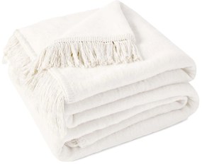 BAVLNENÁ DEKA COTTON CLOUD 150X200 CM BIELA