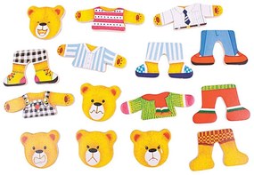 Bigjigs oblékací puzzle v krabičce Medvědí rodinka