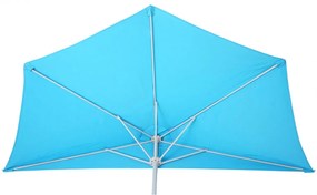 Slnečník polkruh Parla - polyester/hliník - 270cm tyrkysová bez stojanu