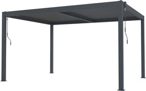 Bioklimatická pergola G21 Austin 4x3 m, antracitová hliníková