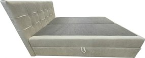 Čalúnená posteľ boxspring DIRELIS VIBE 140x200 cm krémová Matrac: Bonell pružinová matrac