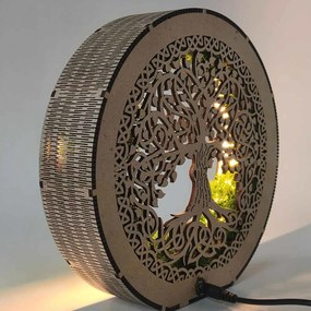 Stmievateľná led lampa Strom života | FLORIS: HDF - Orech 20 cm 4792-115233 LED0633