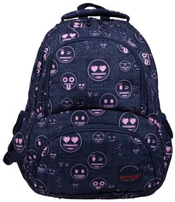 St.RIGHT Školský batoh štvorkomorový Emoji