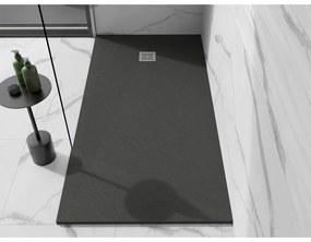 Mexen Stone+, obdĺžniková vanička z minerálneho kompozitu 200 x 90 cm, antracitová, 44719020