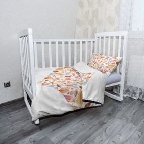Sablio Mikroplyšové detské obliečky do postieľky Jesenné srdce - 100x135 / 40x60