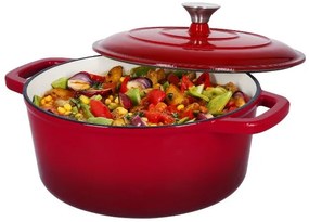 Silvercrest®  Liatinový hrniec, 5,6 l (červená)  (100393102)