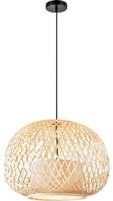 Nordlux - Luster na lanku HISOKA 1xE27/40W/230V čierna/bambus