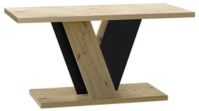Konferenčný stolík Tearyl, Farby: biely lesk / betón