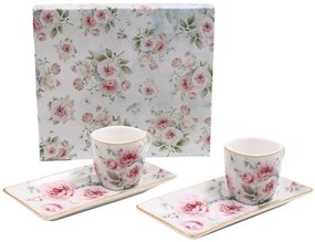 HOME ELEMENTS Súprava Espresso, Ruža