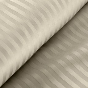 Dekorstudio Saténové posteľné obliečky VERA s jemnými prúžkami v béžovej farbe Rozmer posteľných obliečok: Šírka x Dĺžka: 140x200cm + 1ks 70x80 cm