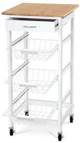 BONTEC Regál, mdf, biela, DR-043 Farba: Biela